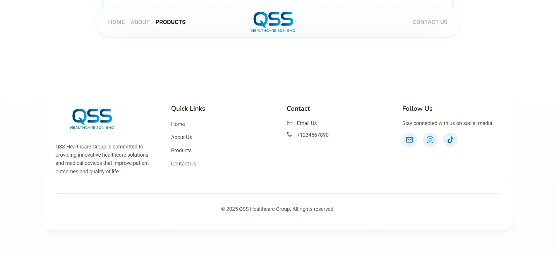 QSS Healthcare Dynamic Website - Screenshot 4